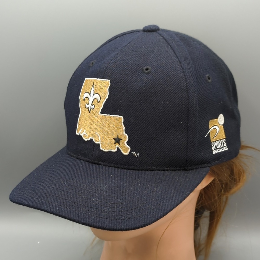 Vintage New Orleans Saints NFL Sports Specialties Plain Logo Snapback Hat Cap